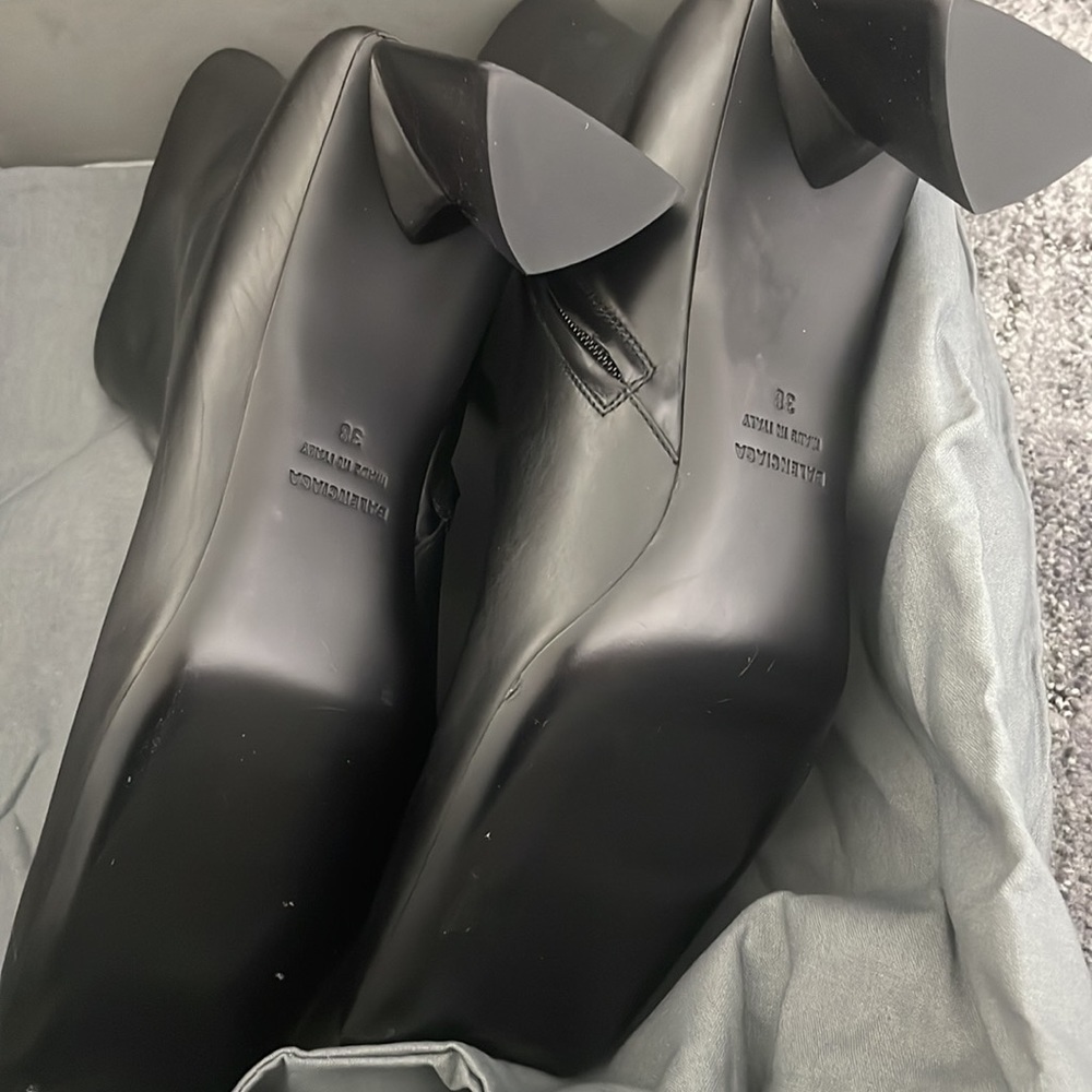 Balenciaga moon bootie boot black leather 38 - Picture 6 of 11